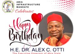 Abia Infrastructure Mandate (AIM) Felicitates with Dr. Alex Otti on turning to the Diamond Age Of 60yrs.